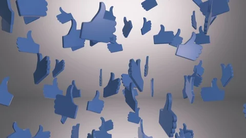 Raining Likes on White Stock Footage 105009238