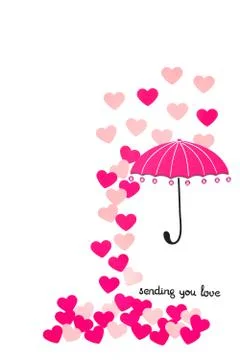 Raining love. Stock Photos