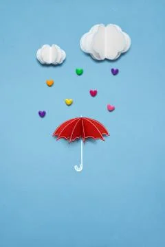 Raining love. Stock Photos