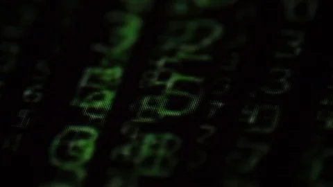 Raining matrix code close, macro Video stock 86672426