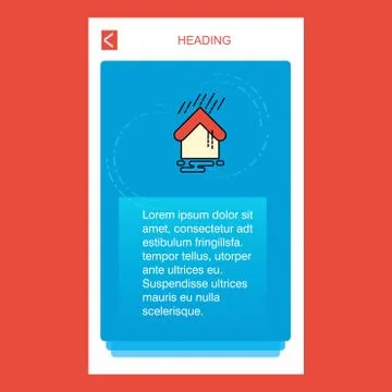 Raining mobile vertical banner design design. Vector Illustrazione stock