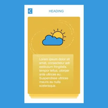 Raining mobile vertical banner design design. Vector Stock Illustration