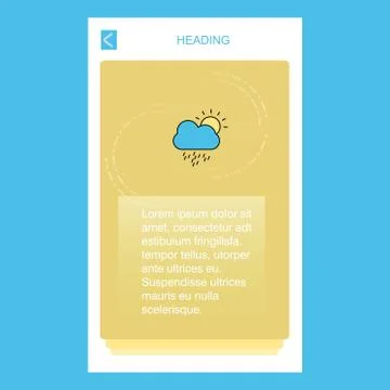 Raining mobile vertical banner design design. Vector Illustrazione stock