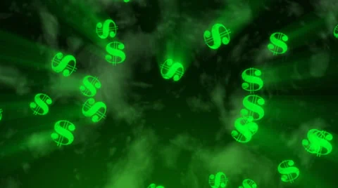 Raining Money Animated Background Stock Footage 23025934