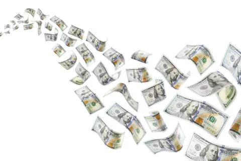 Raining money Stock Photos