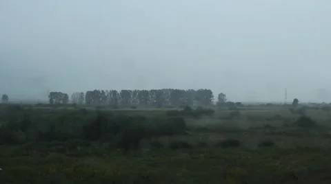 Raining Outdoor Window Stock Footage 46124973