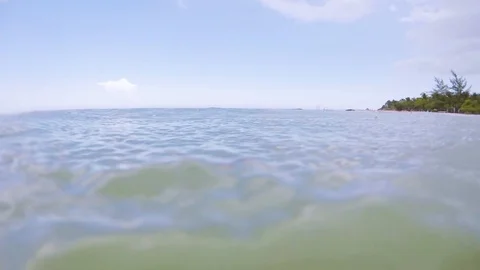 Raining over the sea in Holbox Stock Footage 100160753