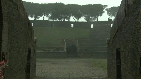 Raining in pompei 2 Stock-Footage 791635