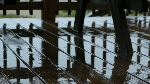 Raining on the Porch Video stock 11019956
