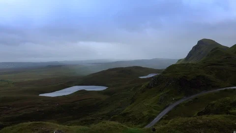 Raining on  Quiraing area 動画素材 122238724