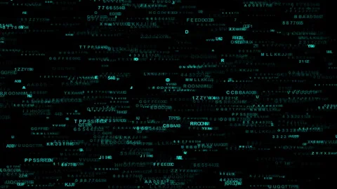 Raining Random Data Codes on black background 스톡 동영상 341562220