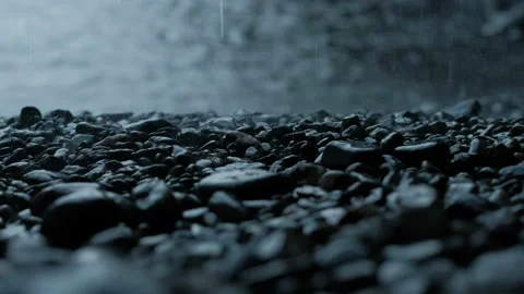 Raining on the rocks Video stock 138486975