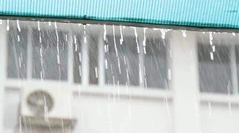 Raining to the roof Stock Footage 11866234
