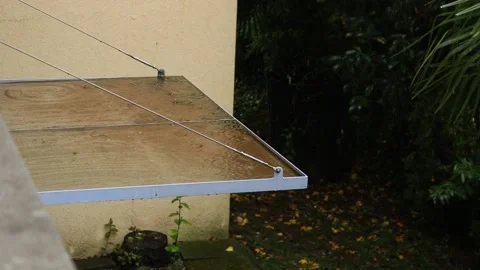 Raining on the Roof Stock Footage 145711090