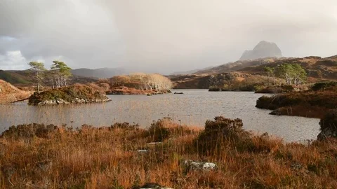 Raining in Scottish mountains Stock Footage 70167911