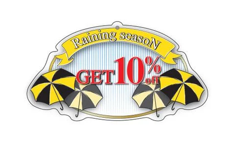 Raining season banner Stock Illustration