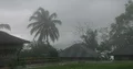 Raining season with hard rain in a small mountain village in Flores - Indonesia 4k or 4k+ Resolution