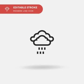 Raining Simple vector icon. Illustration symbol design template for web mobil Illustrazione stock