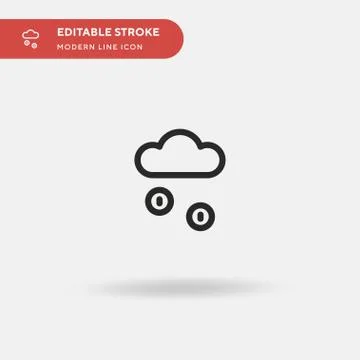 Raining Simple vector icon. Illustration symbol design template for web mobil Illustrazione stock