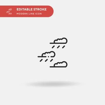 Raining Simple vector icon. Illustration symbol design template for web mobil Illustrazione stock