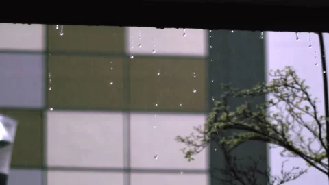 Raining in Singapore Slow Motion Video stock 150647293
