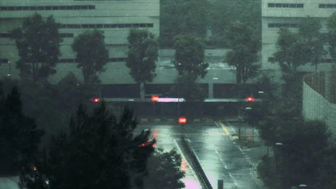 RAINING IN SINGAPORE SLOW MOTION Video stock 150872598