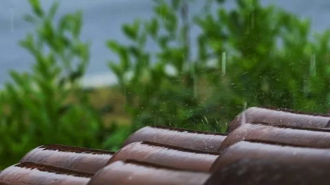 Raining slow motion Stock Footage 75166320