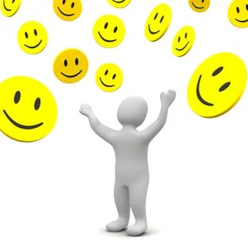Raining smiles Stock Illustration