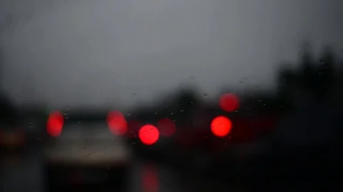 Raining on street Stock Footage 77596758