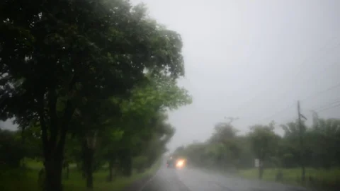 Raining on street Stock Footage 77596799