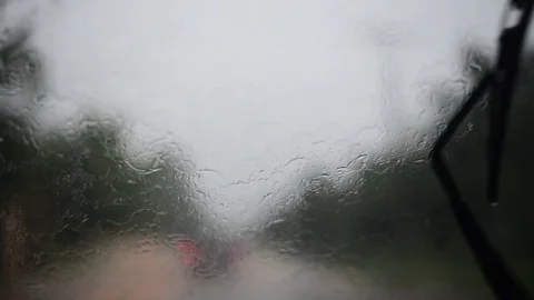 Raining on street Stock Footage 77596823