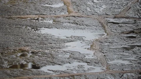 Raining on the Street Stock Footage 147076009