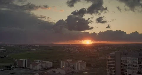 Raining sunset Stock Footage 131157532