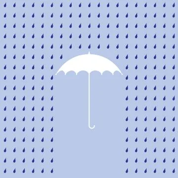 Raining on a umbrella - illustration Stock-Illustration