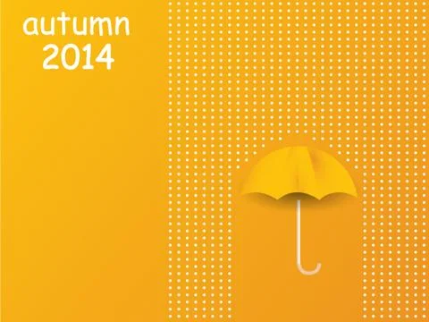 Raining on a umbrella - illustration Stock Illustration