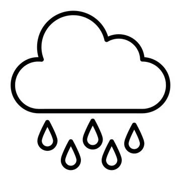 Raining Vector Icon, Lineal style icon, from Agriculture icons collection Stock Illustration