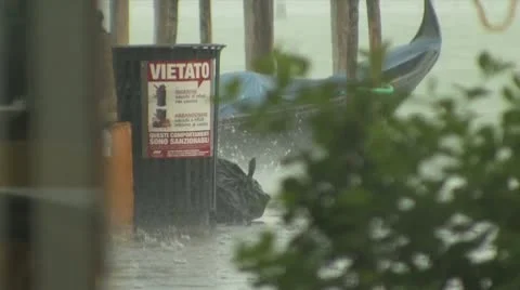Raining in Venice Stock Footage 10568654