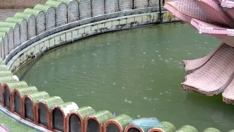 Raining at the water surface Stock Footage 150203463