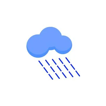 Raining Weather Conceptual Vector Design Stock Illustration