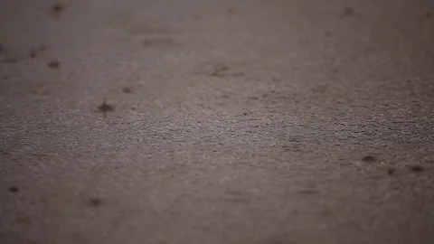 Raining/flooding - puddles of water Stock Footage 72111139