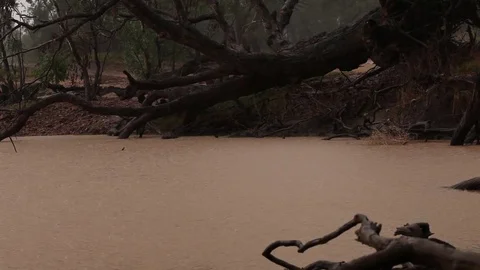 Raining/flooding - puddles of water Stock Footage 72111390