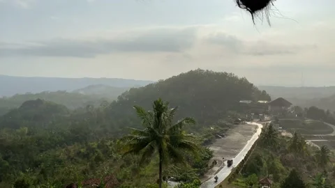 Rainning on the top of the hill Stock Footage 144099161