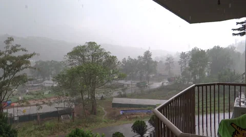 Rains/clouds in an open hilly forest environment 스톡 동영상 38032924