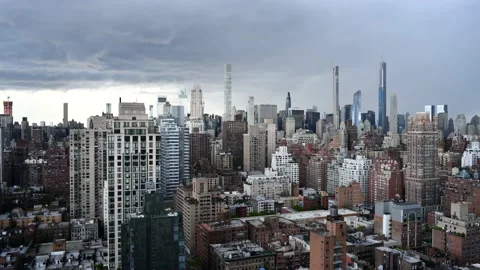 Rainstorm Cityscape Stock Footage 130530858