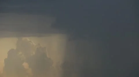 Rainstorm at the distance on the horizon Stock Footage 10833029