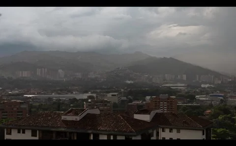 Rainstorm Medellin Stock Footage 307153697