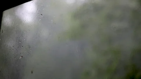 Rainstorm Out Window 03 Stock Footage 76323619