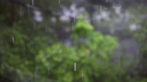 Rainstorm Out Window 05 Stock Footage 76323625