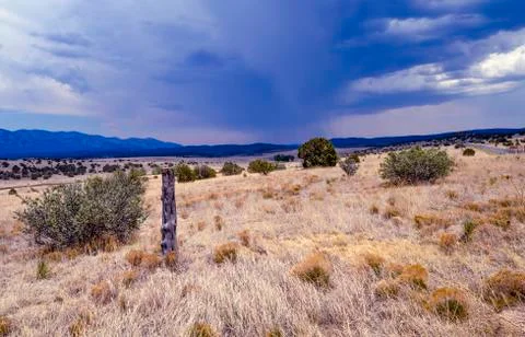 Rainstorm on Prairie Stock Photos