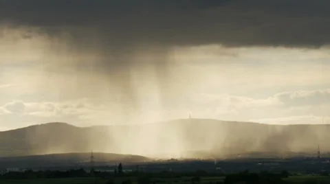 Rainstorm time lapse - Bad weather across country - 4k downscaling to 1080p. Stock Footage 37999799